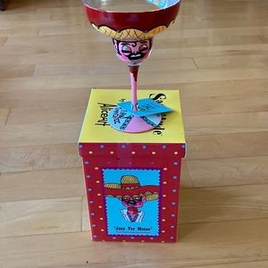 Alice Art Sass-itude hand pained margarita glass